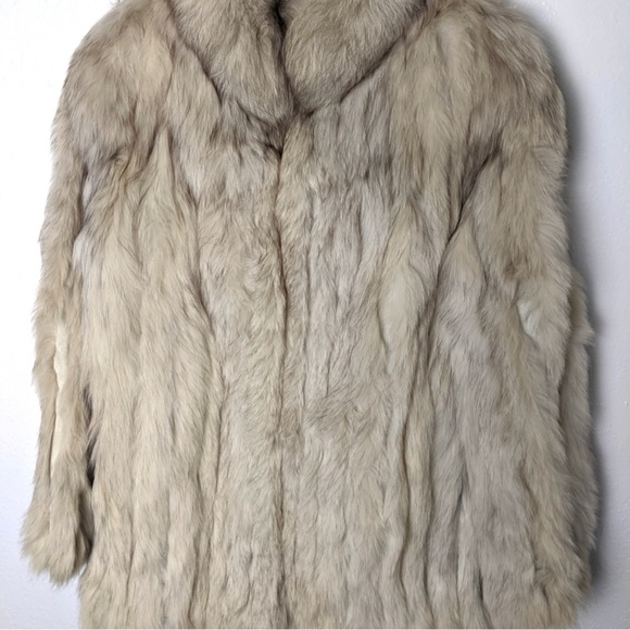 SAGA Fox Vintage Natural Blue Sable Fox Fur Women’s Jacket Size Small - Picture 2 of 14